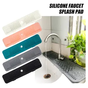 Silicone Water Splash Catcher Mat Kitchen Faucet Absorbent Mat  Sink