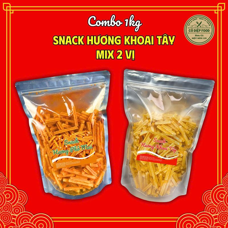 Combo [1KG5 3 Bịch] Snack Hương Khoai Tây Ông Phô Mai/ Ống Vàng/ Que Cay - Túi  500Gram [ Cô Diệp Food]