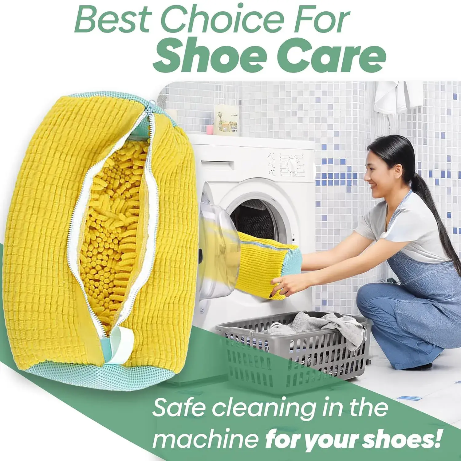 Shoe Washing Bag Padded Net Laundry Shoes Protector Fluffy fibers Polyester Sneaker Washing Friendly Laundry Bags Free hands