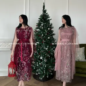 ￼F359 Dress wanita kondangan bridesmaid pesta mewah bahan premium