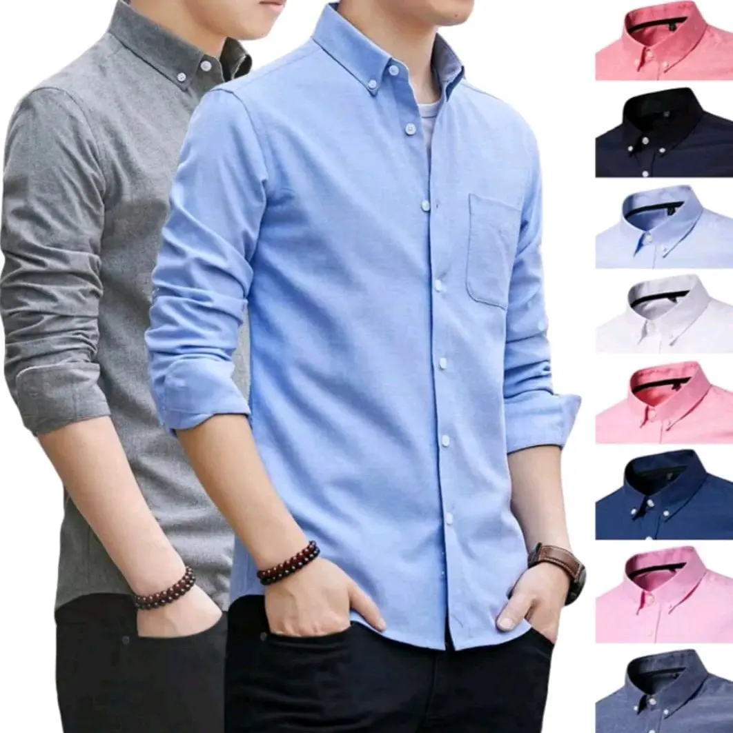 Men's shirt long sleeves Plain High quality ready stock