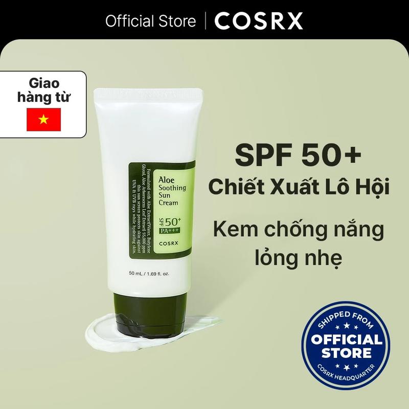 Kem chống nắng chiết xuất lô hội dịu da COSRX Aloe Soothing Sun Cream SPF50 PA+++ 50ml