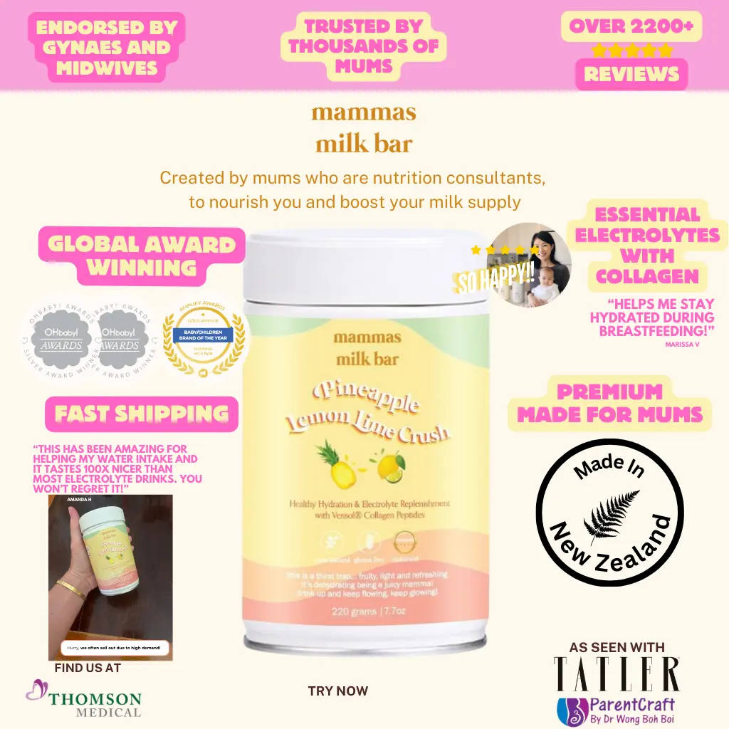 Mammas Milk Bar - Pineapple Lemon & Lime Crush Hydration Electrolyte Drink with Verisol Collagen - Made in NZ