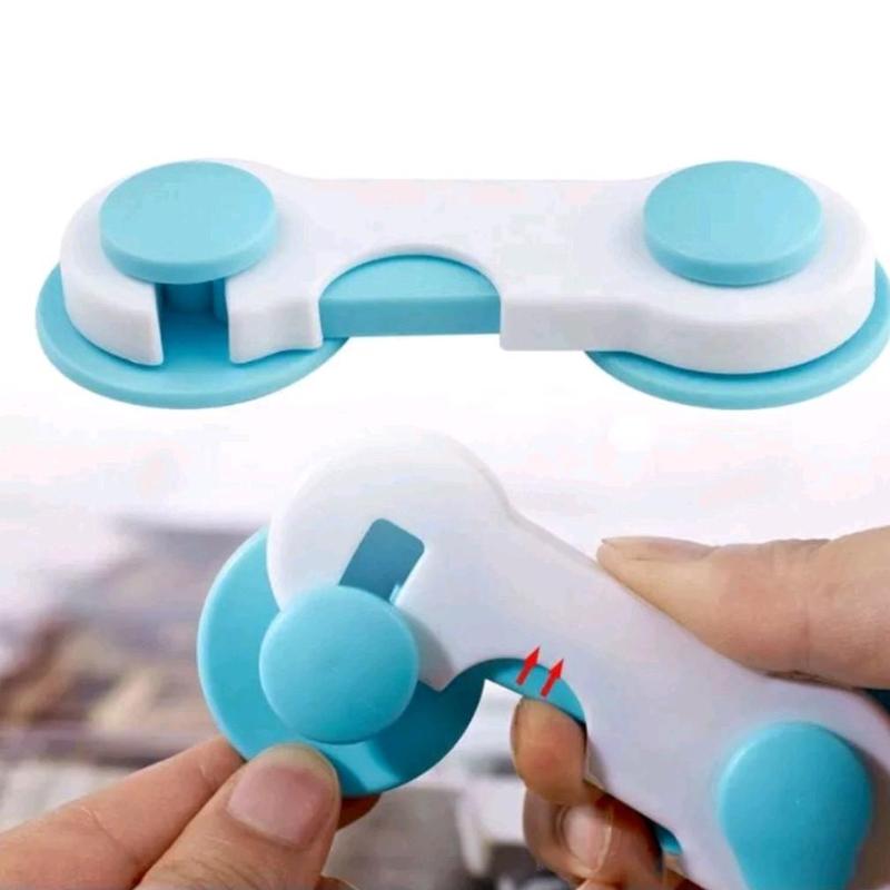 Pengaman Laci Lemari Pintu Kulkas /pengait laci safety lock serbaguna Bayi 4