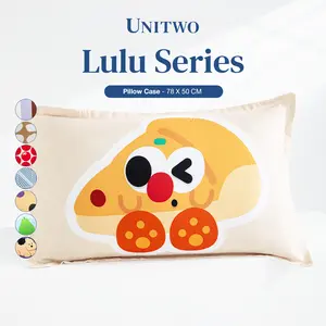 LULU Pillow Case | Sarung Bantal Jumbo Karakter Motif Lucu Aesthetic Lembut dan Nyaman Ukuran 78 x 50 cm