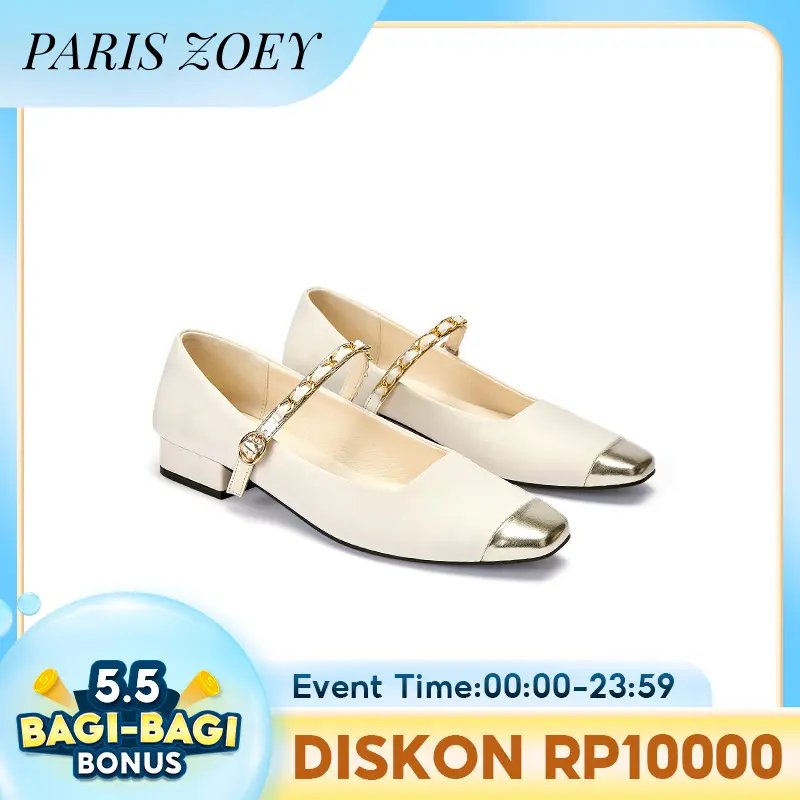 [NEW] Paris Zoey Dana Flatshoes Pesta Sandal Wanita Rose Gold Simpel Elegan PZX3424201