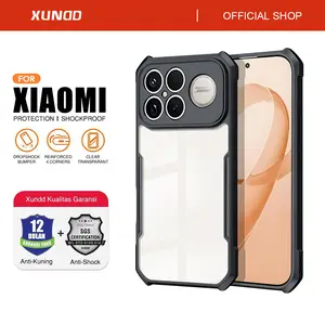 XUNDD Case Untuk Xiaomi 17 17 PRO 17 PROMAX 15T 15T PRO / POCO X8 PRO/ POCO X8 PROMAX Poco Redmi Anti Crack Cover TPU PC Hitam Sertifikasi SGS Anti Drop Kualitas Tinggi Ringan Tahan Guncangan