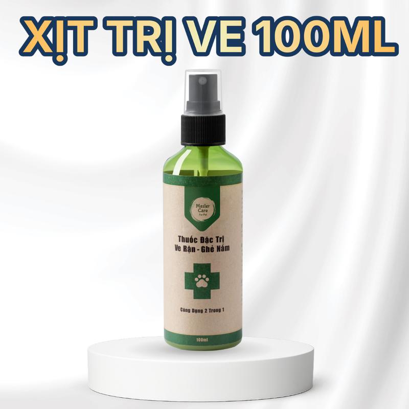 Xịt trị Ve Rận Ghẻ Xà Mâu cho Chó Mèo 100ml - MasterCare For Pet