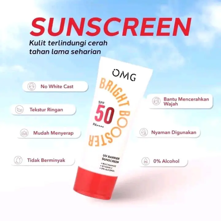 OMG OH MY GLOW SPF 50 PA++++ UV Barrier Sunscreen instant Bright