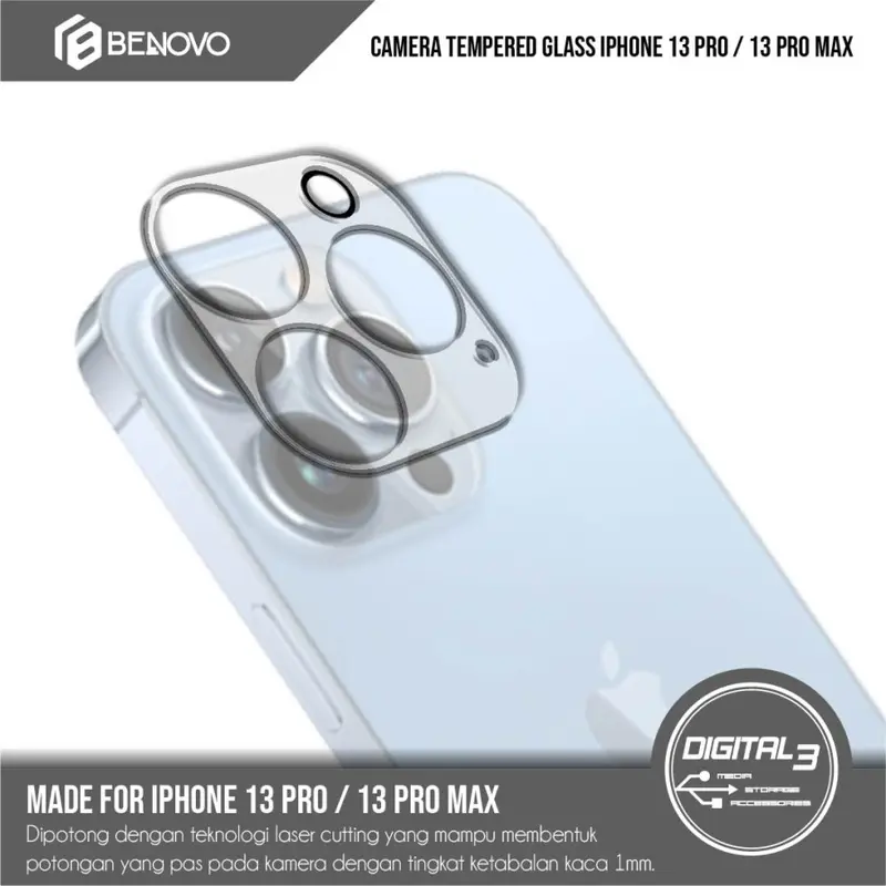 Benovo Tempered Glass Camera Iphone 13 PRO / 13 PRO MAX Lensa Kamera 1