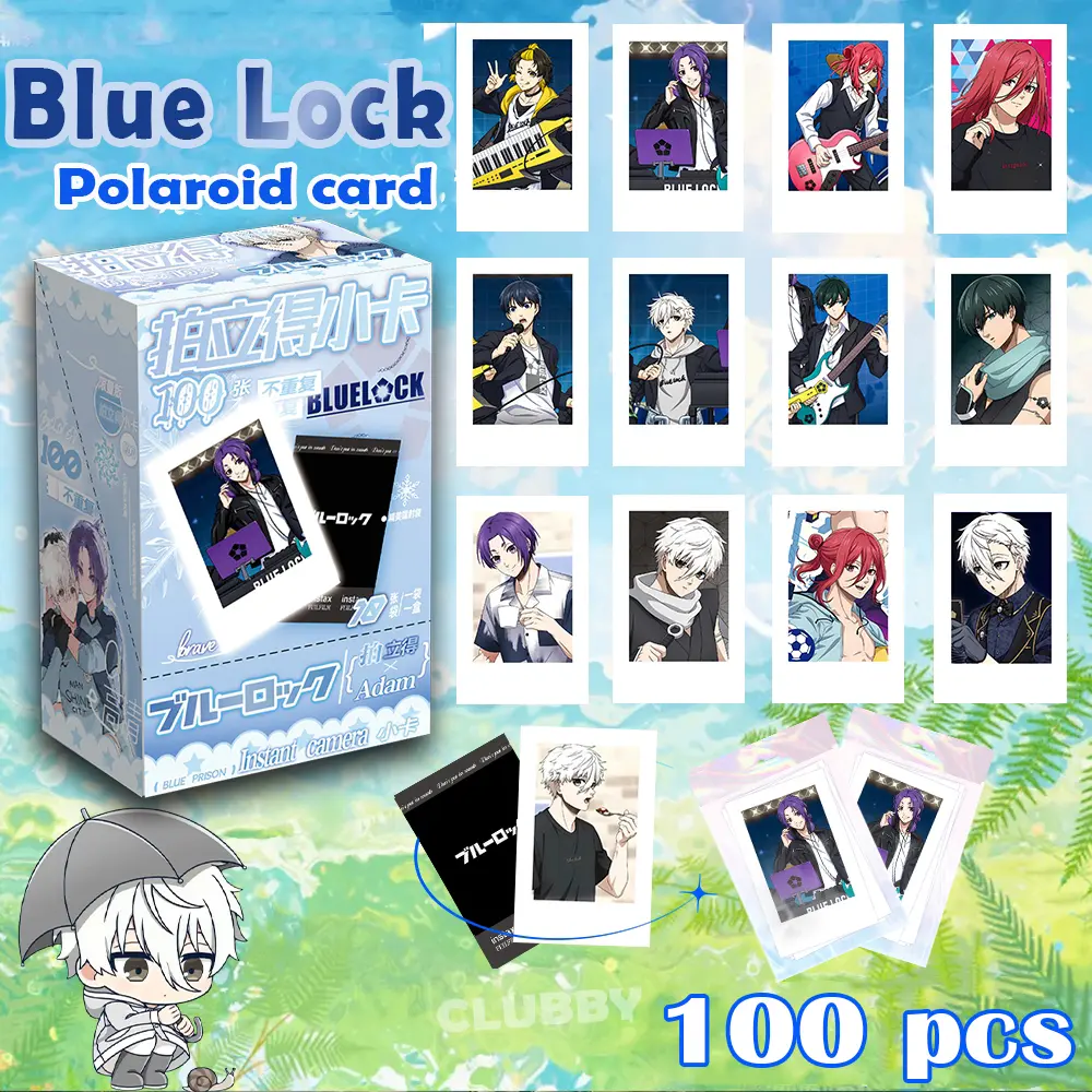 100Blue lock Thẻ polaroid Nagi itoshi rin bachira phong cách Hàn Quốc lomo card Thẻ ảnh Anime quà