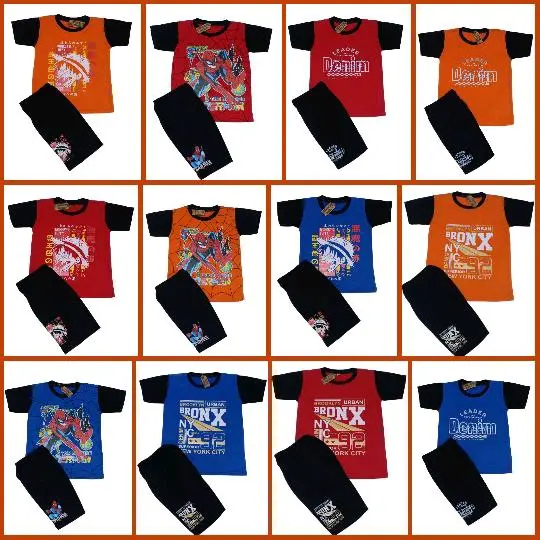 Kaos anak Setelan cowok Murah 100rb 5pics. Baju Motif 0