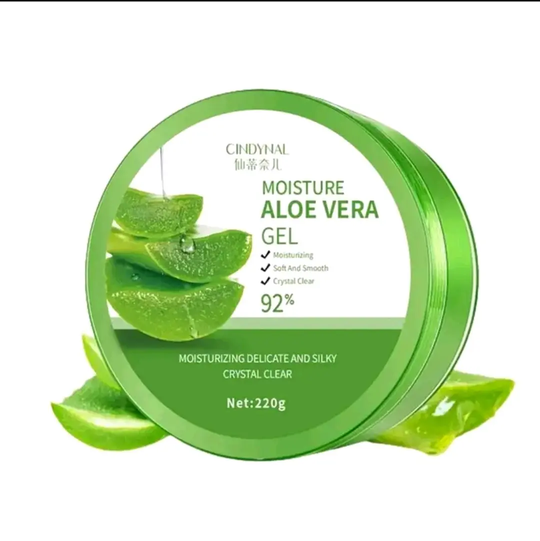 CINDYNAL Moisturizer Aloe Vera Gel 220 ml -Pelembab Wajah Murni Natural Masker Lidah Buaya Facial Perawatan