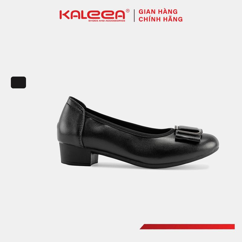  Kaleea G26 - Giày Búp Bê Cao Gót Mũi Tròn Gót Vuông Cao 3p - Màu Đen Cổ Điển Thiết Kế Tinh Tế 