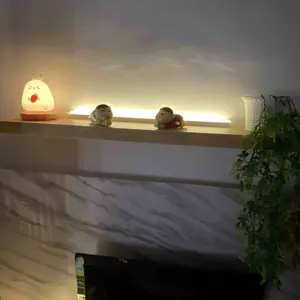 Lampu dinding LED Lampu Belajar Lampu Samping Tempat Tidur Portabel lampu Sensor Nirkabel Magnetik Lampu Sensor Gerak Otomatis Plastik Putih