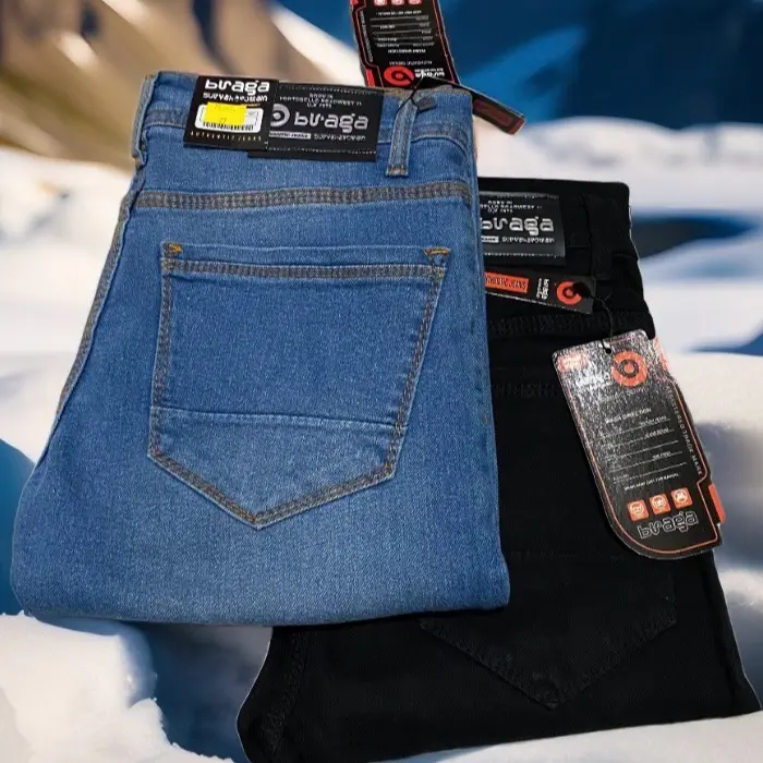 paket hemat belli 1 dapat 2pcs elana pensil braga fashion slimfit  size 27-38 Jeans Pria Panjang Denim Melar Celana 0