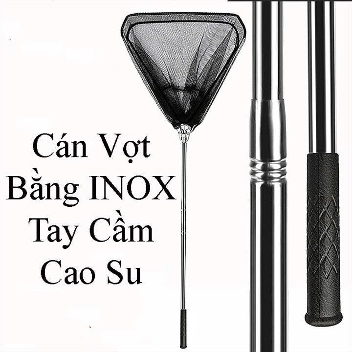  Vợt Vớt Cá Inox 2m1 Gấp Gọn Tiện Lợi Vợt Xúc Cá Gấp Gọn Bắt Cá Fishing 