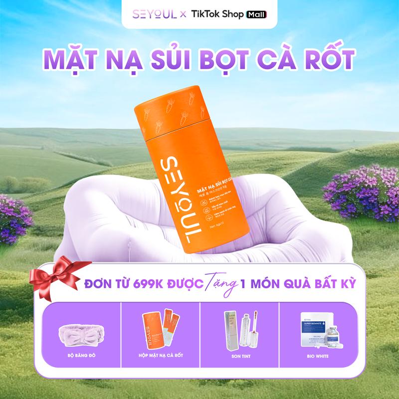 [SEYOUL] - Mặt Nạ Sủi Bọt Cà Rốt Seyoul - Hộp 12 gói