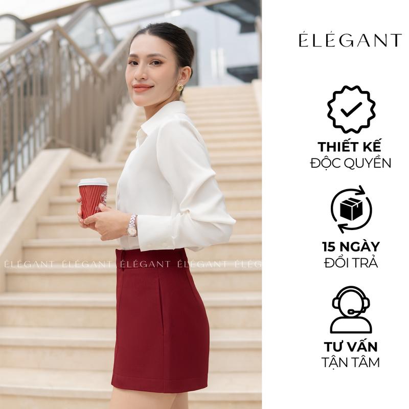 Quần short nữ cạp cao ELEGANT Tuytsi nâng cấp lót lụa - Trắng Nâu Tây Đen Ghi S M L