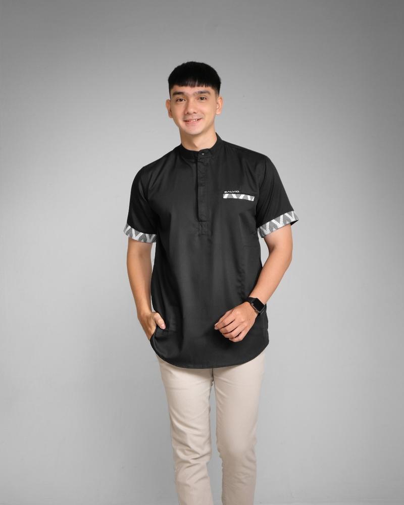 Product Introduction of Baju Koko Kurta Dewasa Lengan Pendek Pria Muslim Terbaru Salvio Hexia 11