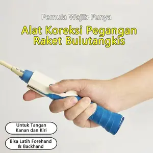 【COD】Alat Pembentuk Pegangan Raket Bulutangkis - Alat Koreksi Pegangan Raket untuk Pemula, Universal untuk Tangan Kiri dan Kanan, Latihan Posisi Pegangan yang Benar, Bahan Lembut Nyaman, Cocok untuk Anak-Anak & Dewasa, Wajib Punya untuk Belaja