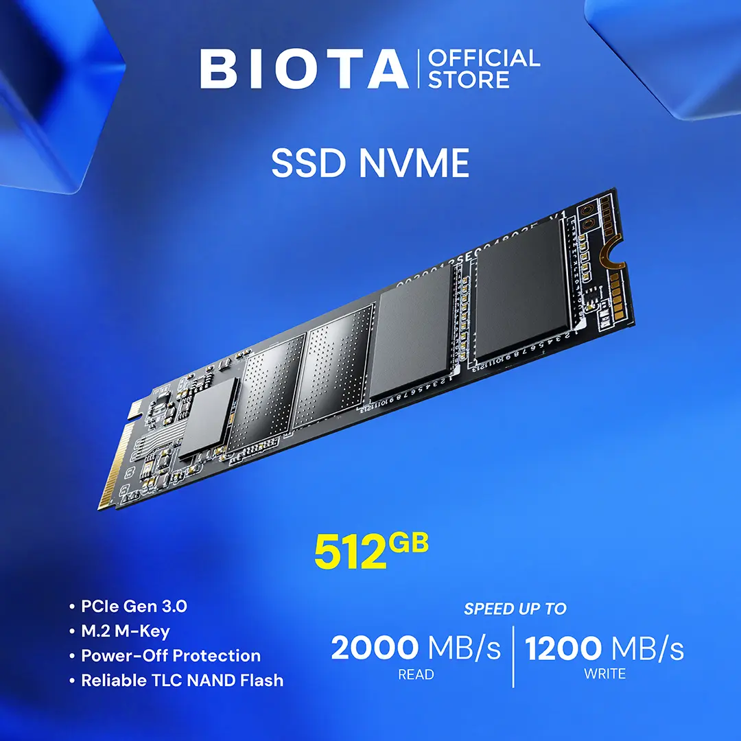 BIOTA - SSD BIOTA FLUX NVMe M.2 Garansi Resmi 5 Tahun