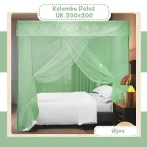 kelambu kotak polos premium 200X200 murah bervarian warna ,.