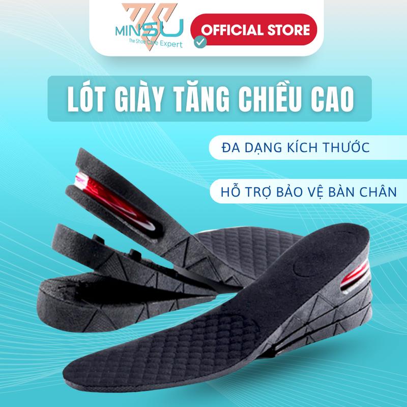 MINSU Lót Giày Tăng Chiều Cao M5502 Đệm Khí Visible Khử Mùi Miếng Độn Dễ Dàng Tháo Lắp Air Bảo Vệ