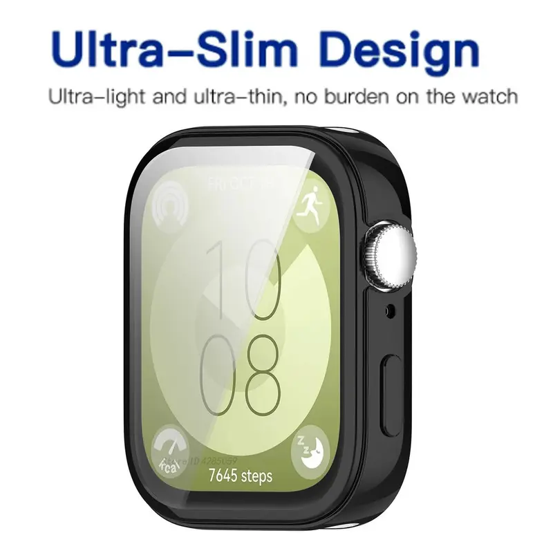 TPU Screen Protector Cover for Huawei Watch Fit 3 Case Huawei Watch Fit 3 Jam Tangan Pelindung Smartwatch Huawei Fit 3 Full Coverage Bumper Accessories 3