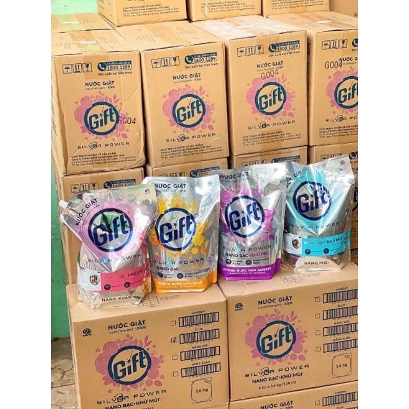 ￼Nước giặt xả Gift túi lớn tiết kiệm 3,6 lít hương nước hoa
