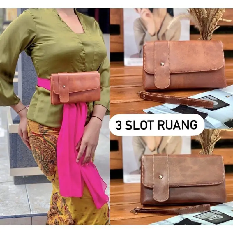 Dompet Selendang Bali Kulit Sintetis Onix 3 in 1 Handbag Slingbag Waistbag 0