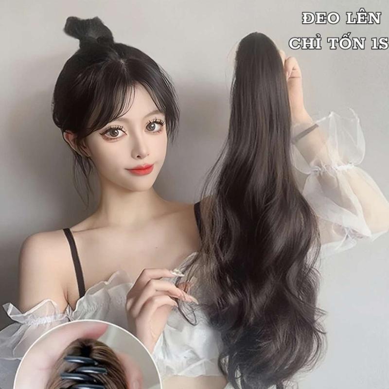 Ngọt ngào Thanh lịch Tóc giả đuôi ngựa kẹp càng cua Tổng hợp Tóc nối Tóc giả…