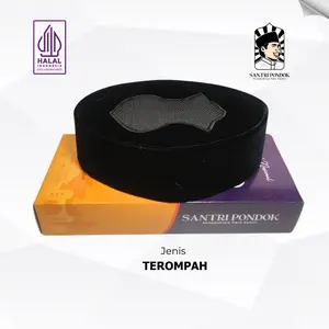 Songkok TEROMPAH SANTRI PONDOK Hitam Nasional AC Original
