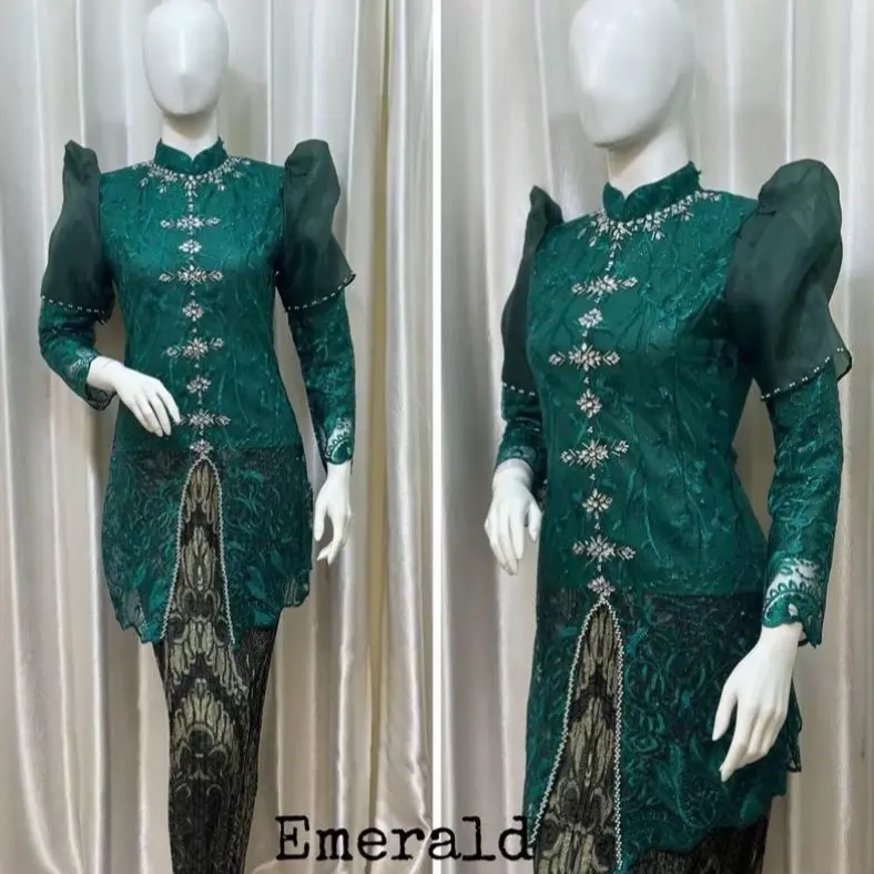 ￼Kebaya Aura Tunik Tille Kerah Sanghai / Kebaya Wisuda / Kebaya Lamaran terbaru 7