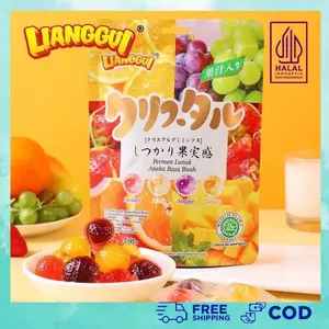 ￼G-SPEEDS [HALAL] Permen Buah Jelly Kupas 3 Varian Rasa / Per-men Rasa Buah Mangga Jeruk & Strawberry Candy