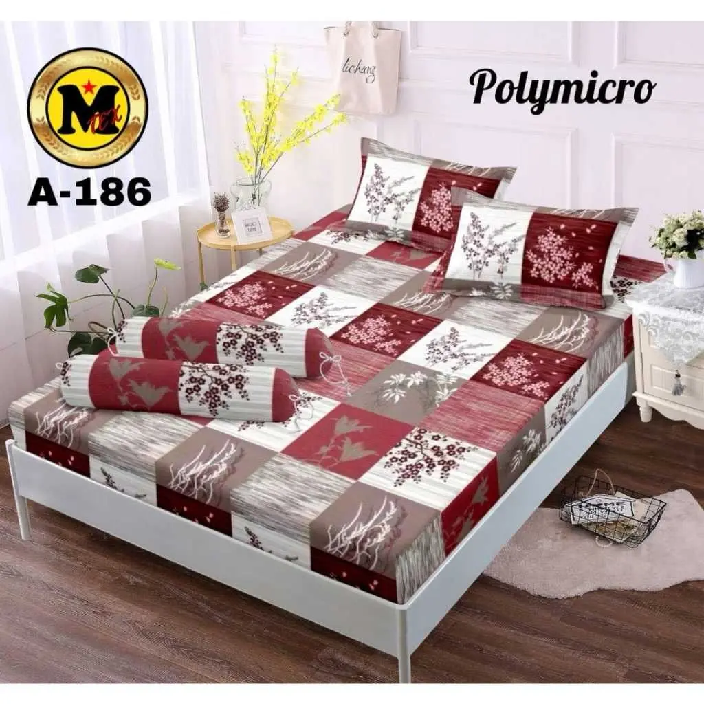 Sprei BON1TA (Gratis Sarung Bantal dan Guling) Seprei Bunga Motif Jejue Combi Super MEWAH Murah Promo Kualitas Katun Premium Halus Tidak Luntur 1 Set Ukuran 180x200 160x200 120x200