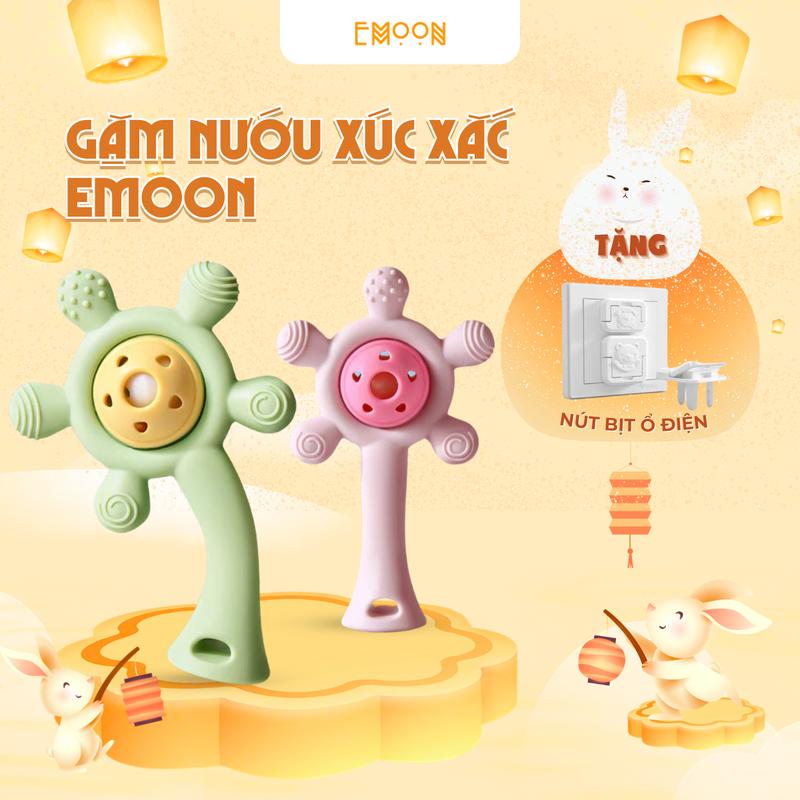 Đồ Chơi Lục Lạc Gặm Nướu Emoon Cho Bé Sơ Sinh Silicone Bạch Kim Kháng Khuẩn Hỗ Trợ Khả Năng Cầm Nắm Nghe Nhìn Của Bé
