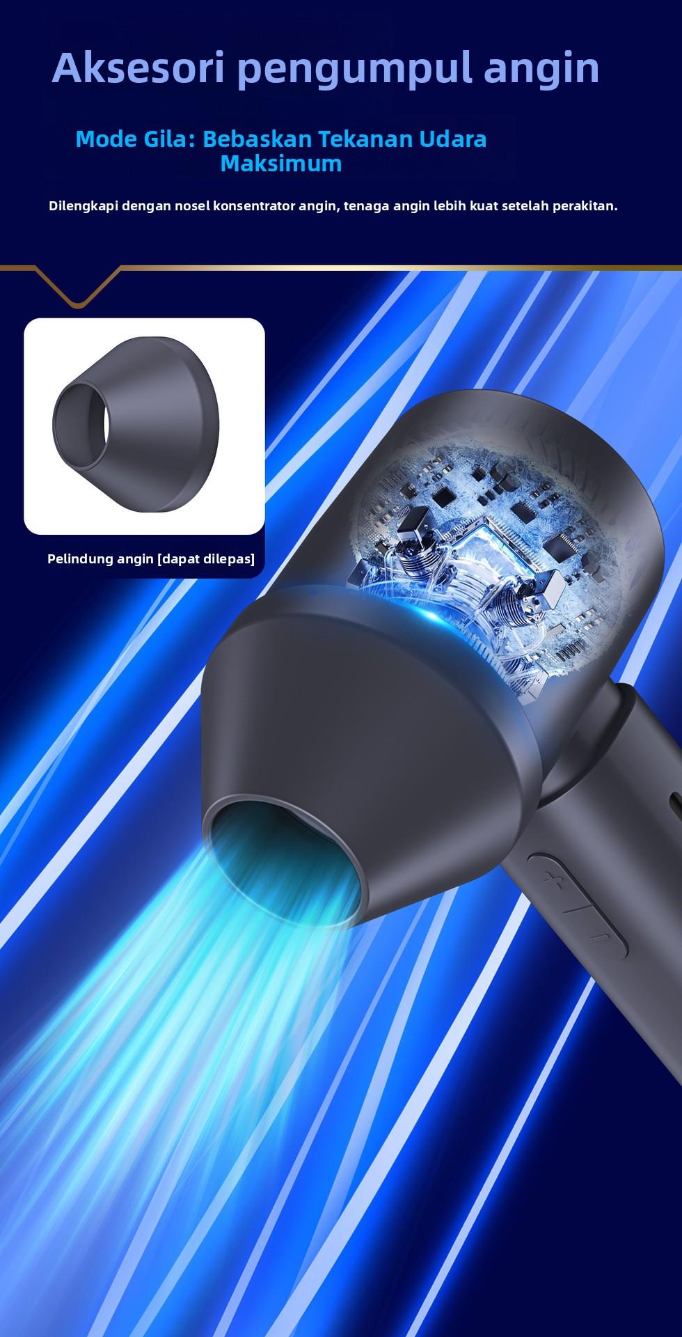 Kipas Mini Kipas Angin Portable Turbo Mini Fan Portable High-Speed LED Fan 199 Gear Kipas