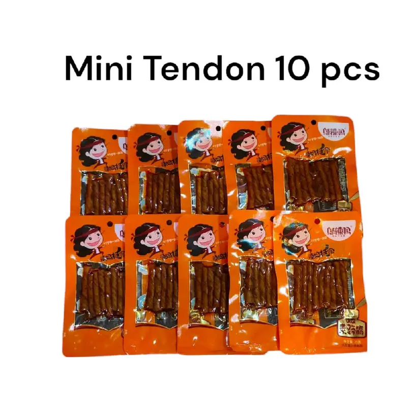 Paket 10 pcs snack Latio Tendon mini cemilan pedas siap saji 0