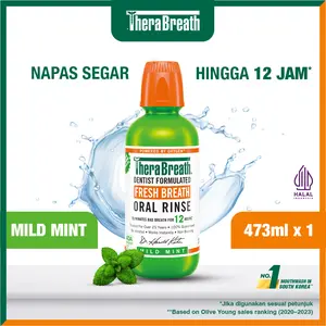 TheraBreath Dentist Formulated Fresh Breath Oral Rinse - Mild Mint 473ml