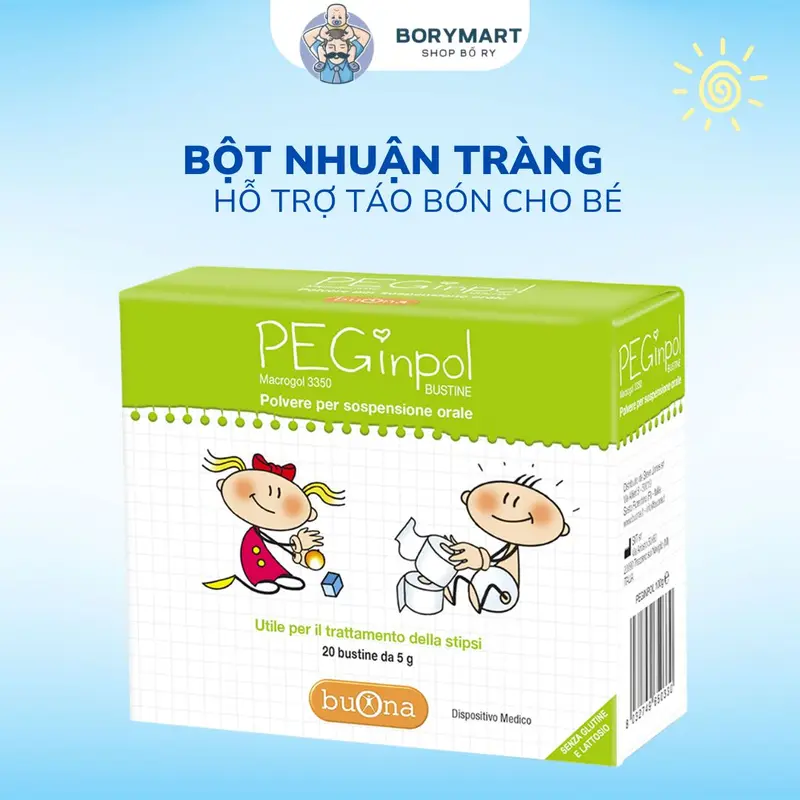 Hỗ Trợ Táo Bón Cấp Và Mãn Tính Cho Trẻ Em - Hộp 20 Gói 5g Buona Peginpol Macrogol 3350 0