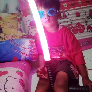 mainan pedang ninja samurai deadpool sensor gerak led panjang 65cm