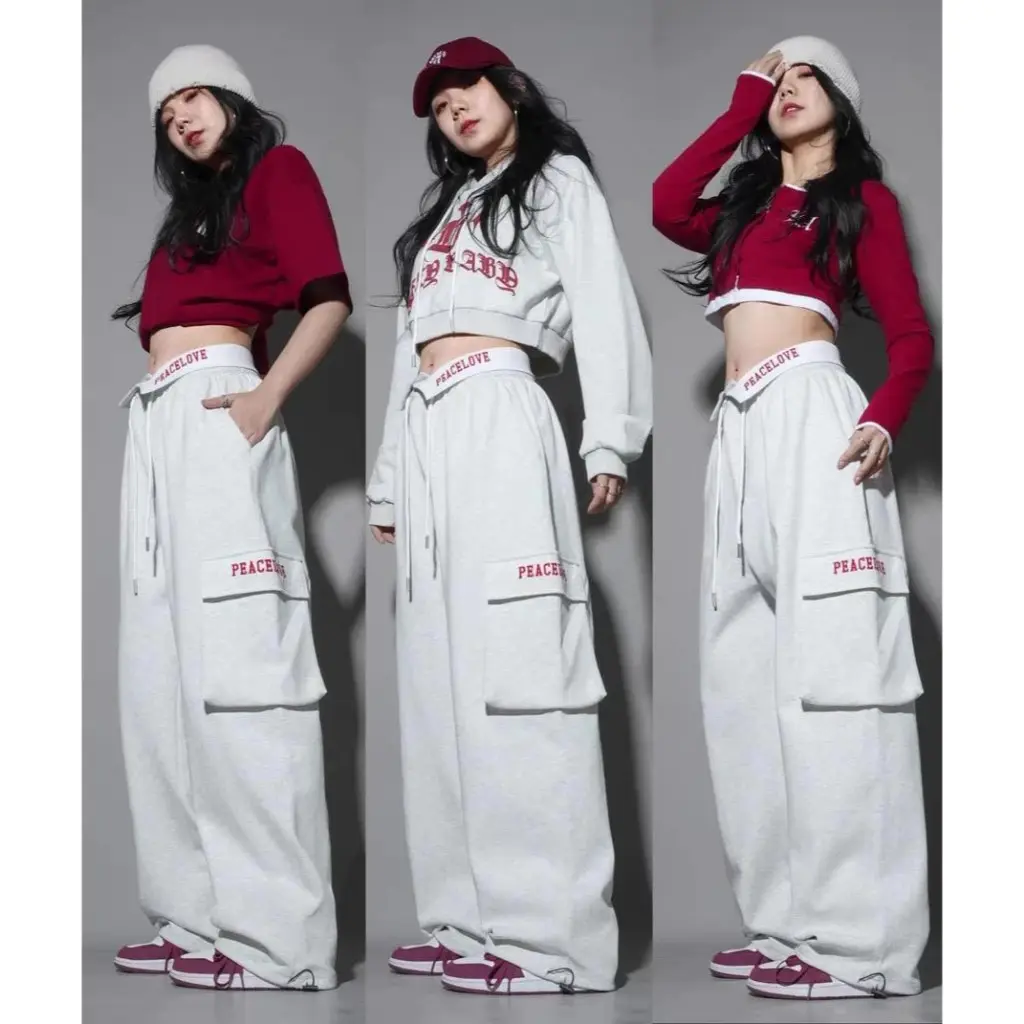 SILVANESSA CARGO PANTS PEACE LOVE CELANA LOOSE STYLE CASUAL PANJANG NYAMAN DIPAKAI