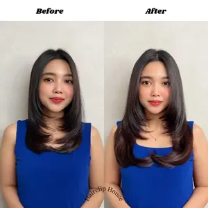 Alita Hairclip Korea U CLIP Biglayer Lurus Segi / Layered / 40 / 45 / 50 / 60 cm Hair clip Black Coklat