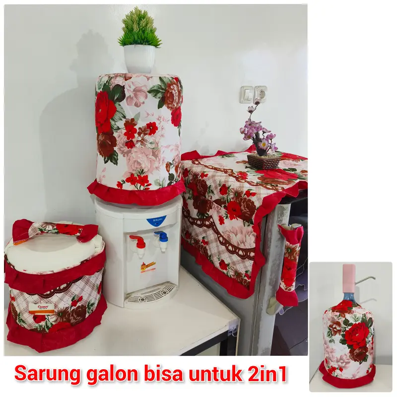 SARUNG GALON TUTUP KULKAS TUTUP MAGICOM ANEKA MOTIF 5
