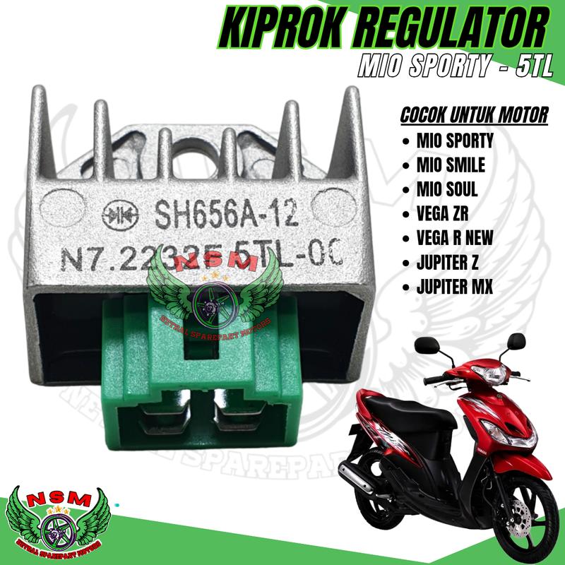 PAKET KIPROK REGULATOR MIO SPORTY+ PITING SOKET MIO SPORTY,SOUL,SMILE,NUOVO,FINO KARBU,JUPITER Z/MX OLD,VEGA R NEW/ZR 4