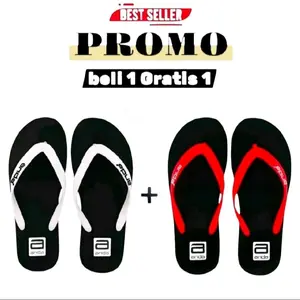 promo( beli 1 gratis 1 )Sandal jepit pria  anti-slip nyaman di semua aktivitas casual murah  Sendal Logo ANDA