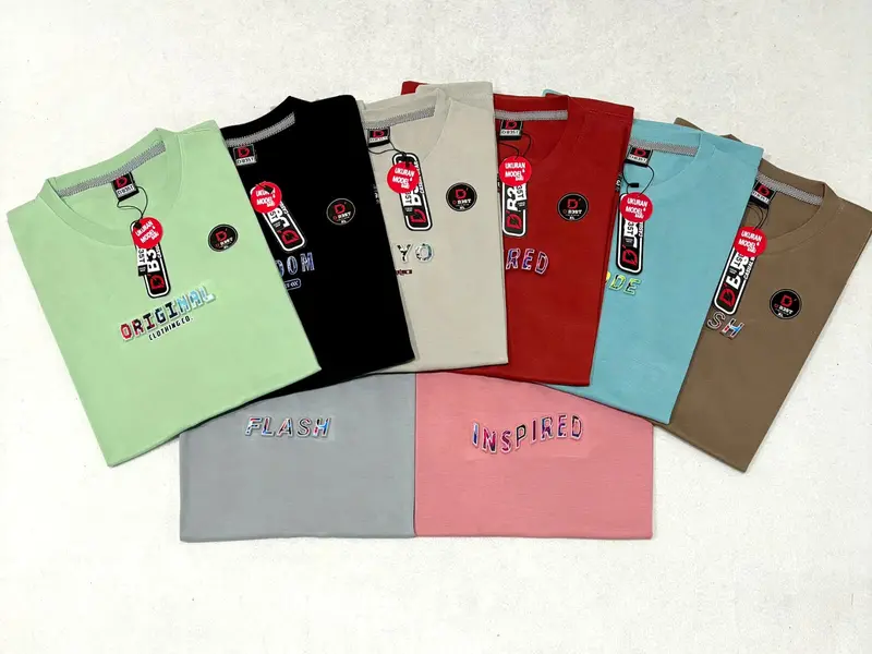 Paket Kaos 100Ribu Dapat  6 Pcs Baju Pria Wanita Atasan Lengan Pendek Baju Dewasa Kaos Oblong Murah Polos Combed Pendek Tulisan Tangan Branded Semi Distro Kaos Distro Baju Kaos 0