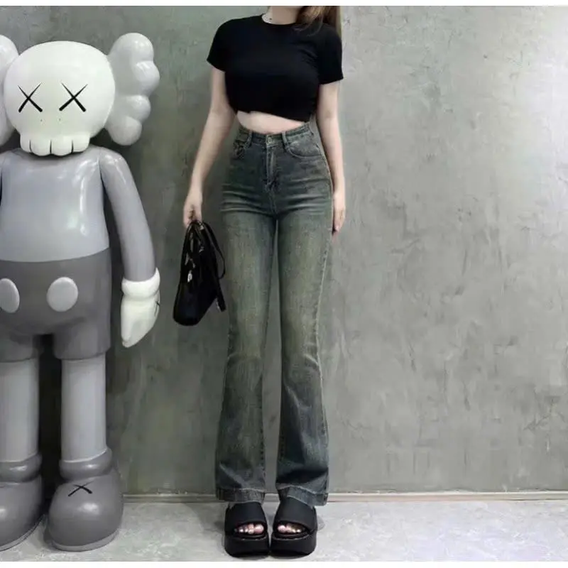 Quần bò jean nữ ống loe co giãn suông rộng jeans cạp cao, cao cấp. siêu hack dáng Hottrend Ong Women | BigBuy360 - bigbuy360.vn Quần bò jean nữ ống loe co giãn suông rộng jeans cạp cao, cao cấp. siêu hack dáng Hottrend Ong Women | BigBuy360 - bigbuy360.vn