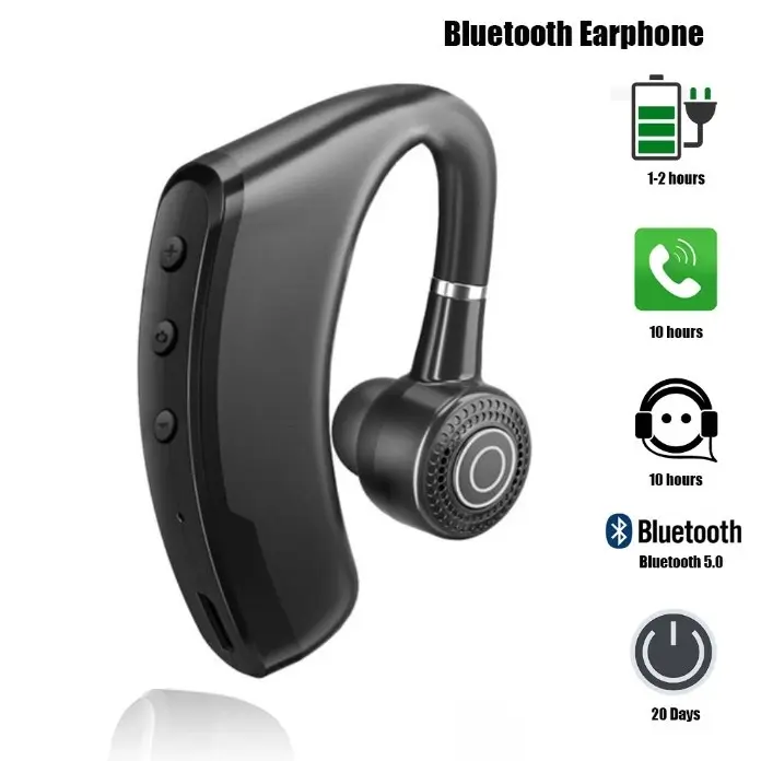 ROR Store - tai nghe không dây V9 Tws, tai nghe Bluetooth , Điều khiển bằng giọng nói, âm nhạc, thể thao, Bluetooth , rảnh tay, kinh doanh, tai nghe Bluetooth 4.1, tai nghe khử tiếng ồn Nhét Tai Nghe Nhạc Earphone